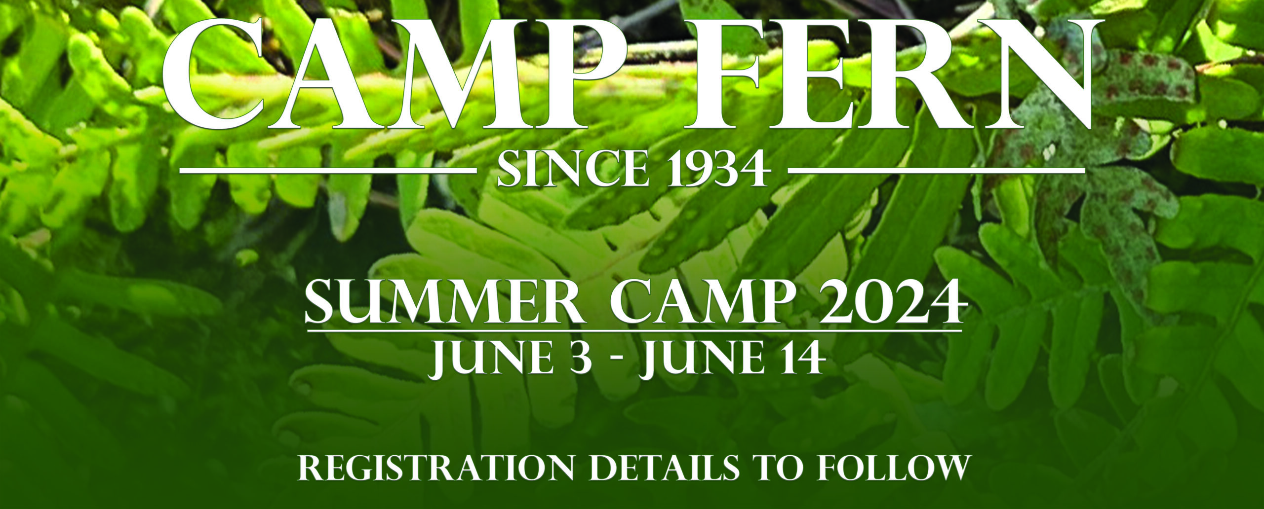 2024 Camp Fern Summer Dates