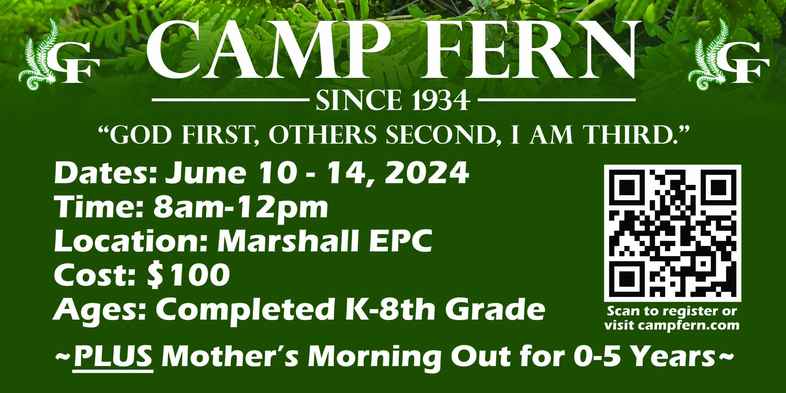 2024 Camp Fern Dates